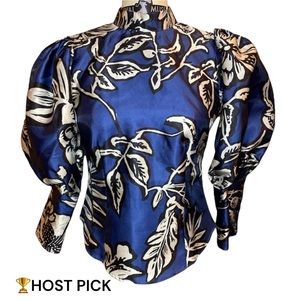 Statement Top CQ by CQ Dramatic Puff 3/4 Sleeve w/ Fitted Bodice Full Back Zip